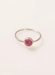 Anillo turmalina rosa oval plata
