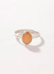 Anillo piedra lunar peach plata