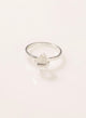 Anillo cinta herkimer PLATA