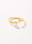 ANILLO PERLA Y MOISSANITA GRADUABLE BAÑO EN ORO