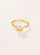 Anillo cinta herkimer BAÑO EN ORO
