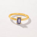 ANILLO IOLITA BAÑO EN ORO PRE - ORDEN