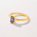 ANILLO IOLITA BAÑO EN ORO PRE - ORDEN