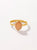 Anillo piedra lunar peach baño en oro