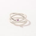 ANILLO CRUZ CON PIEDRA PLATA PRE-ORDEN