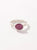 ANILLO RUBI DOBLE ARGOLLA PLATA