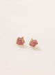 Aretes espinela natural BAÑO EN ORO
