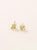 Aretes Canutillo Turmalina Verde redonda Baño en oro