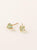 Aretes Canutillo Turmalina Verde redonda Baño en oro