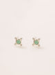 Aretes cruz bindi esmeralda