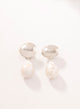 ARETES PERLA CUPULA PLATA
