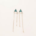 ARETES TRIANGULO TURQUESA MOVIL GRANDES PLATA
