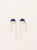 Aretes cupula liston lapislazuli plata