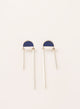Aretes cupula liston lapislazuli plata