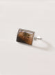 Anillo agata dendritica plata
