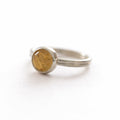 ANILLO CUARZO RUTILADO DOBLE ARGOLLA PLATA