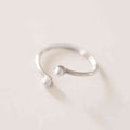 ANILLO DOBLE PERLA GRADUABLE PLATA