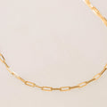CADENA PAPERCLIP MINI BAÑO EN ORO
