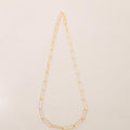CADENA PAPERCLIP DIAMANTADA  BAÑO EN ORO