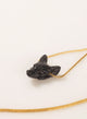 Collar Lobo obsidiana negra