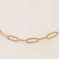 CADENA PAPERCLIP MEDIANA BAÑO EN ORO