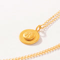 COLLAR MEDALLON LUNA BAÑO EN ORO