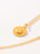 Collar Medallon Luna dorado