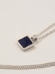 Collar placa lapislázuli plata