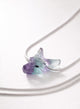 COLLAR LOBO FLUORITA PLATA