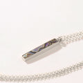 COLLAR PLACA CONCHA ABULON PLATA