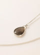 COLLAR LABRADORITA EN GOTA PLATA