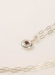 Collar organico granate plata