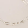 CADENA PAPERCLIP DIAMANTADA PLATA
