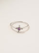 Anillo cruz bindi amatista PLATA