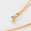 COLLAR INICIAL Y PIEDRA NATAL BAÑO EN ORO PRE-ORDEN