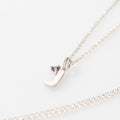 COLLAR INICIAL Y PIEDRA NATAL PLATA PRE-ORDEN