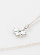 COLLAR TREBOL ESMERALDA PLATA