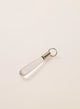 Charm cuarzo gota plata