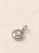DIJE ORGANICO PIEDRA LUNAR PLATA