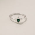 ANILLO CRUZ BINDI ESMERALDA PLATA