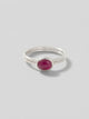 ANILLO RUBI DOBLE ARGOLLA PLATA
