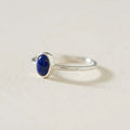 ANILLO LAPISLAZULI OVAL PLATA