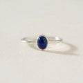 ANILLO LAPISLAZULI OVAL PLATA