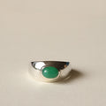 ANILLO CRISOPRASA PLATA