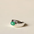 ANILLO CRISOPRASA PLATA