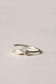 Anillo graduable diamante champagne plata