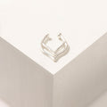 PIERCING CHEVRON DOBLE PRESIÓN PLATA