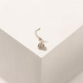 PIERCING PIN MOISANITA PLATA