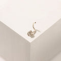 PIERCING PIN MOISANITA PLATA