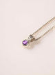 COLLAR MINI TALISMAN AMATISTA PLATA